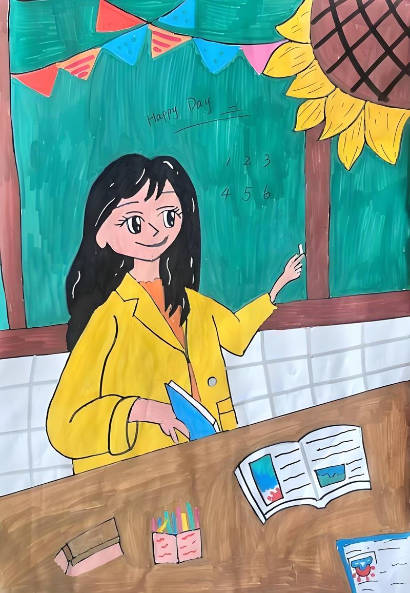 vẽ tranh cô giáo 34