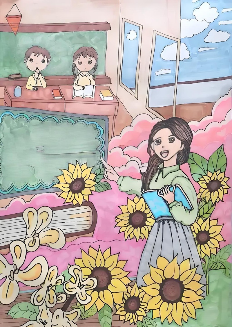 vẽ tranh cô giáo 35