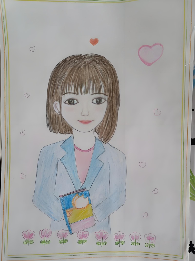 vẽ tranh cô giáo 4