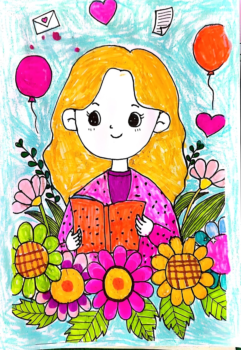 vẽ tranh cô giáo 7