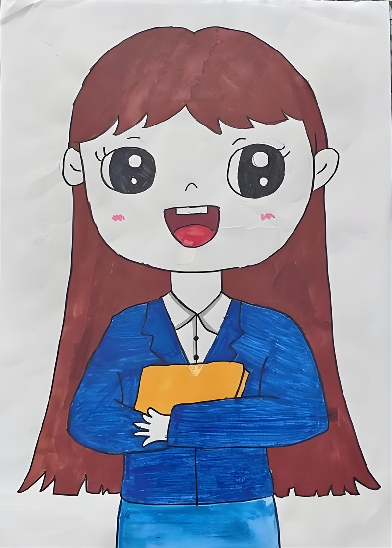 vẽ tranh cô giáo 8