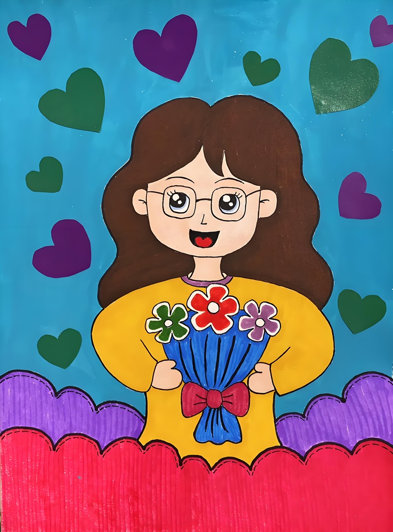 vẽ tranh cô giáo 9