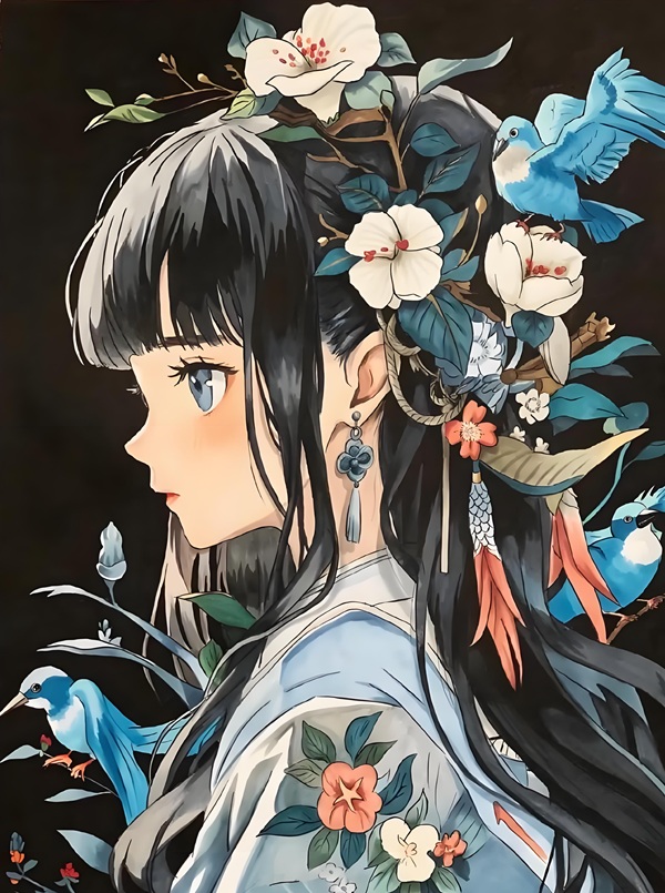 vẽ tranh cổ trang anime