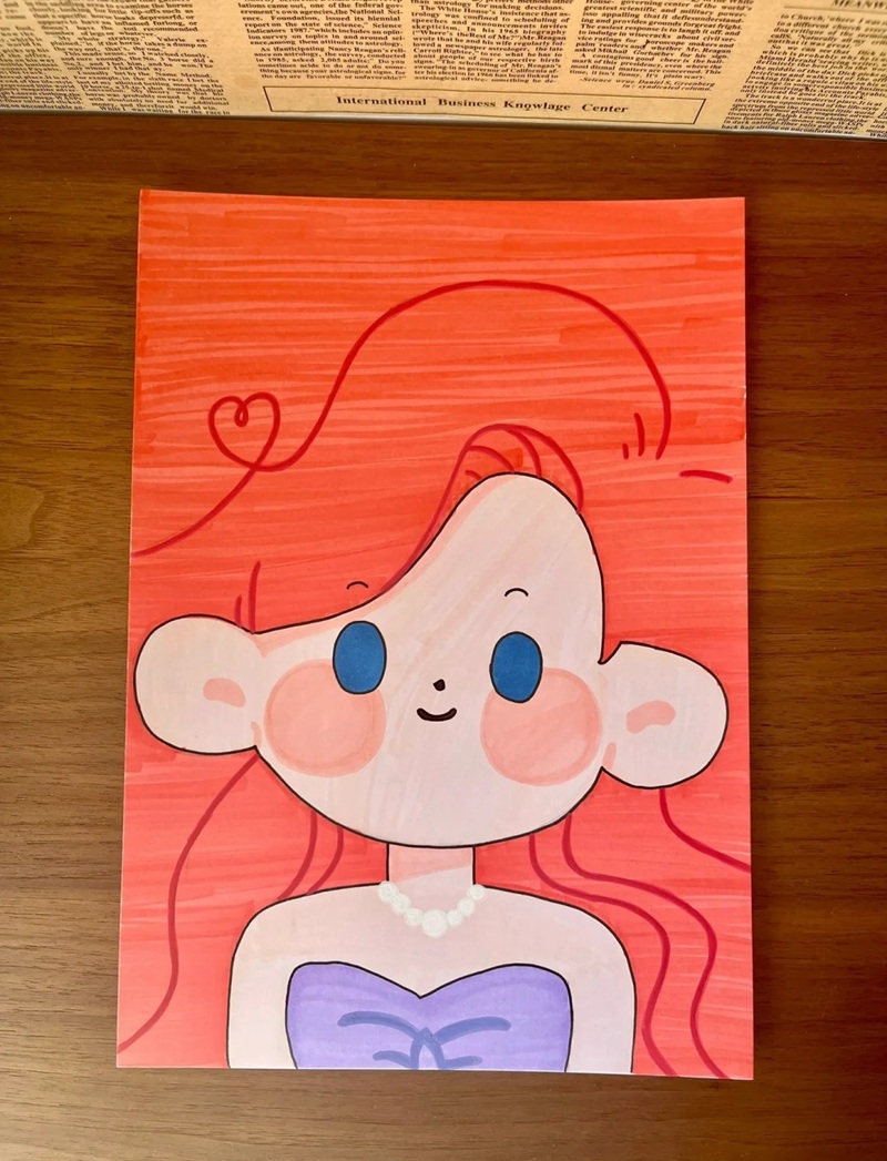 vẽ tranh công chúa 1