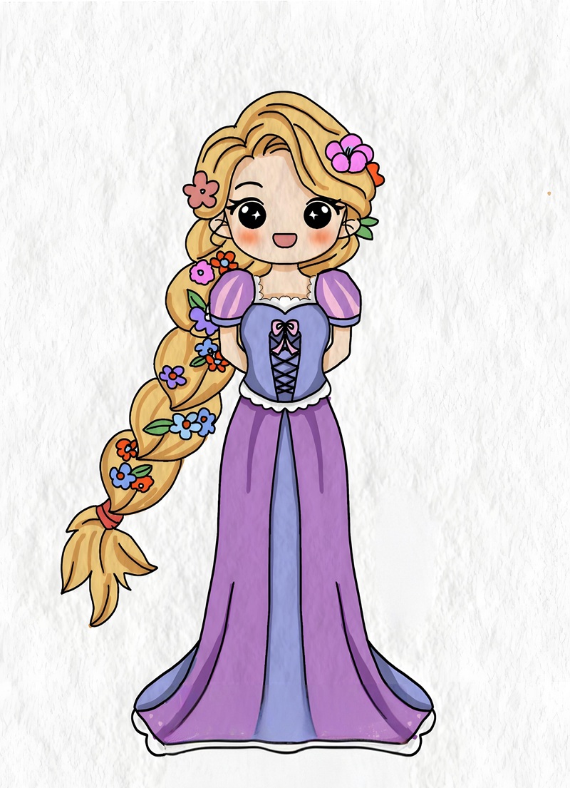 vẽ tranh công chúa 5