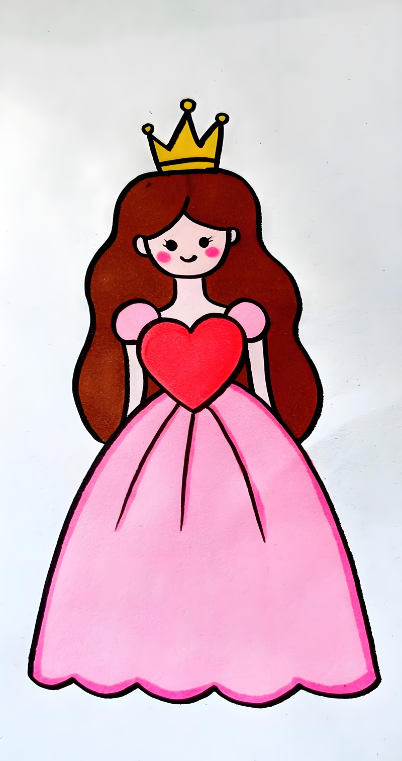 vẽ tranh công chúa 6