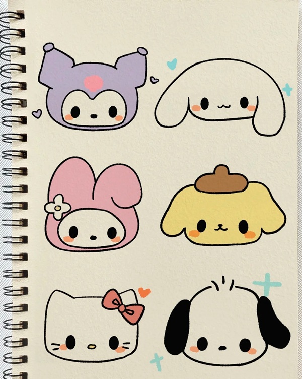 vẽ tranh cute đơn giản 
