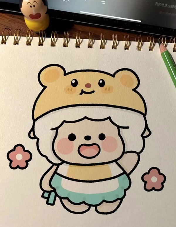vẽ tranh cute đơn giản 4