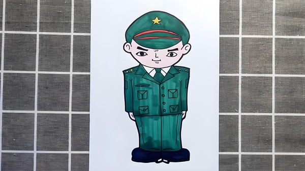 vẽ tranh đề tài chú bộ đội​