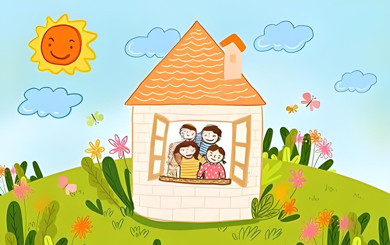 vẽ tranh đề tài gia đình đẹp nhất