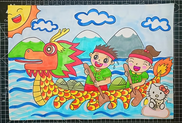 vẽ tranh đề tài lễ hội đua thuyền 26