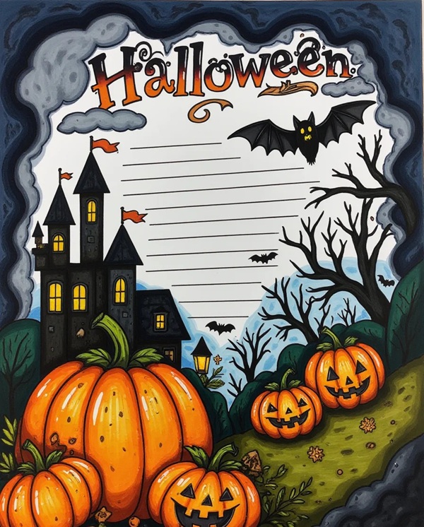 vẽ tranh đề tài lễ hội halloween 11