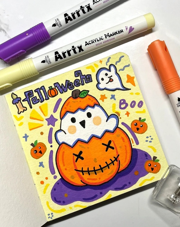 vẽ tranh đề tài lễ hội halloween 17