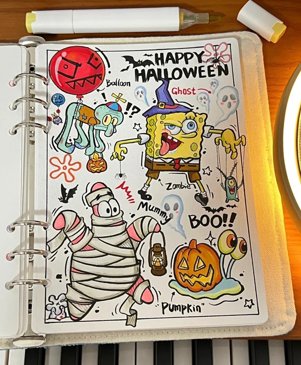 vẽ tranh đề tài lễ hội halloween 18