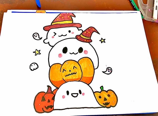 vẽ tranh đề tài lễ hội halloween 2