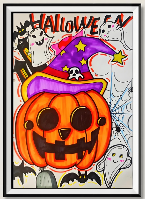 vẽ tranh đề tài lễ hội halloween 25