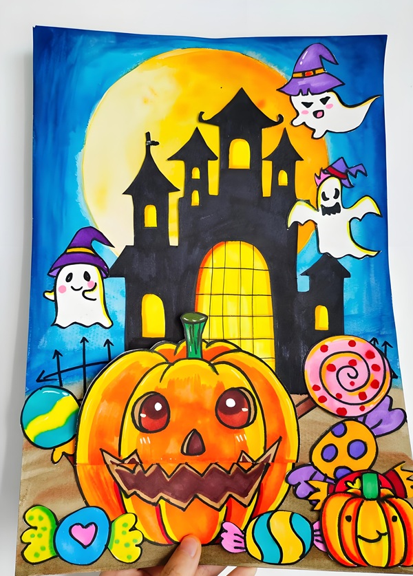 vẽ tranh đề tài lễ hội halloween 26