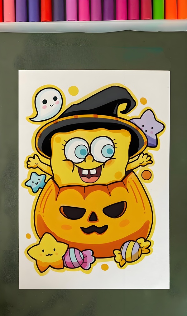 vẽ tranh đề tài lễ hội halloween 32 