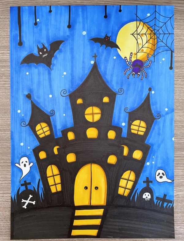 vẽ tranh đề tài lễ hội halloween 4