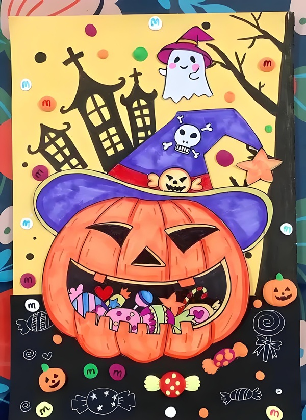 vẽ tranh đề tài lễ hội halloween đẹp​