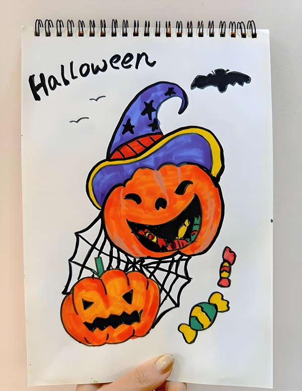 vẽ tranh đề tài lễ hội halloween lớp 9​