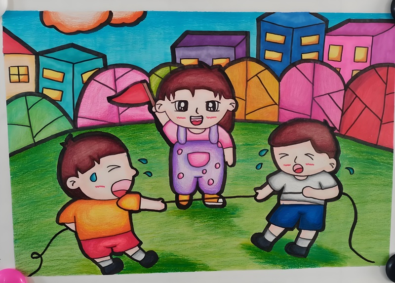 vẽ tranh đề tài lễ hội kéo co 32