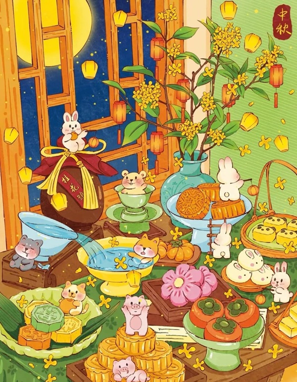 vẽ tranh đề tài lễ hội trung thu​ 16 