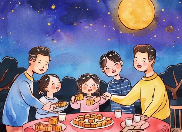 vẽ tranh đề tài lễ hội trung thu​ 20
