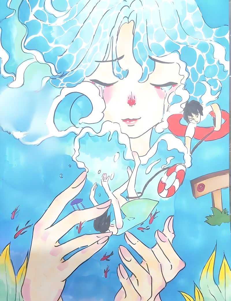 vẽ tranh đề tài phòng chống đuối nước