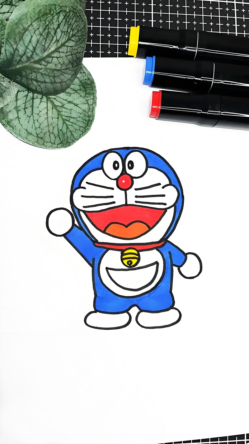 vẽ tranh doremon 11