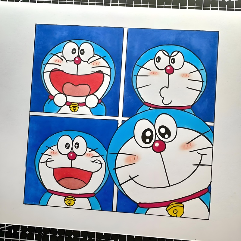 vẽ tranh doremon 14
