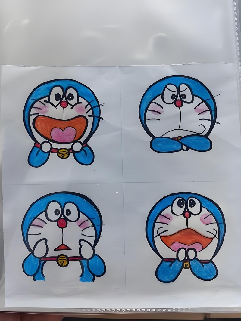 vẽ tranh doremon 16