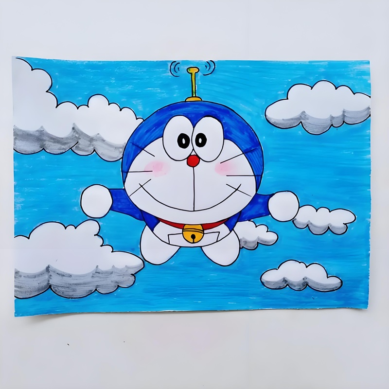 vẽ tranh doremon 17