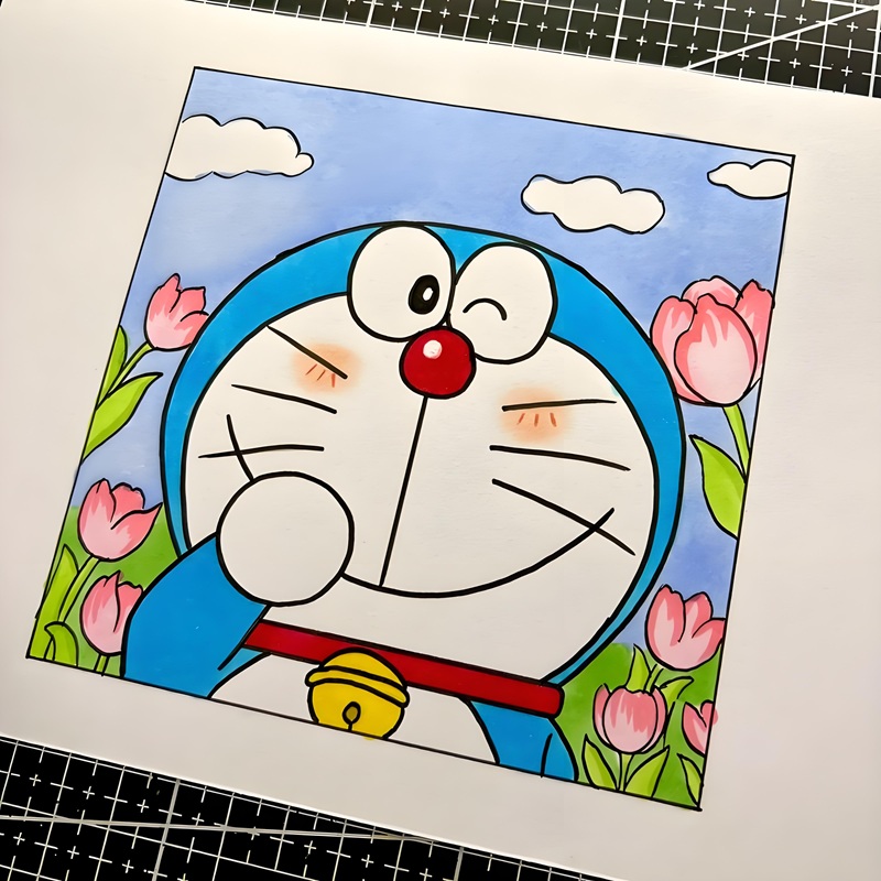 vẽ tranh doremon 18