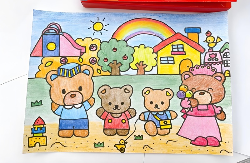 vẽ tranh gia đình 4 người đơn giản nhất 34