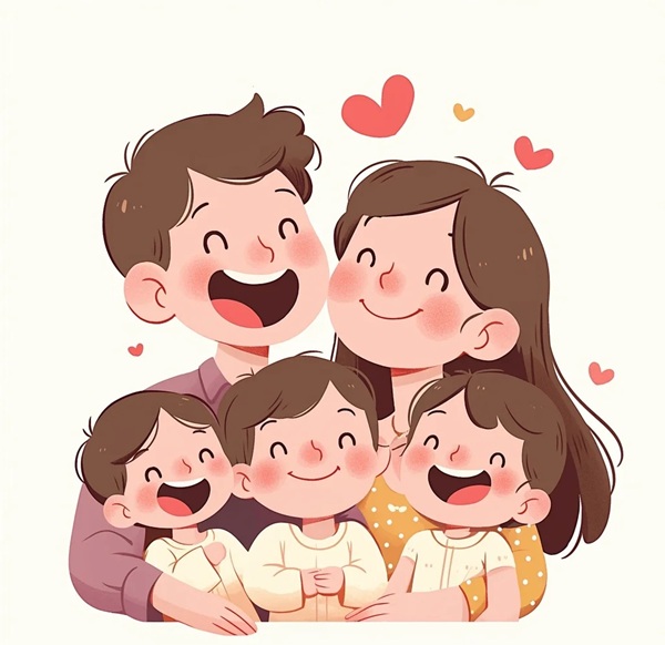 vẽ tranh gia đình 5 người 17