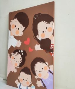 vẽ tranh gia đình 5 người 22