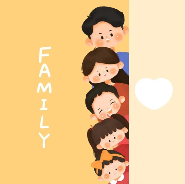 vẽ tranh gia đình 5 người