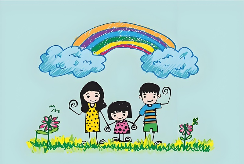 vẽ tranh gia đình đẹp nhất 23