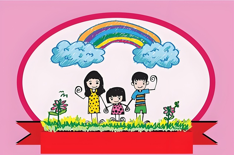 vẽ tranh gia đình đẹp nhất 27