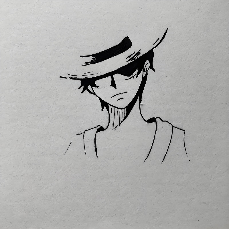 vẽ tranh luffy​ 1