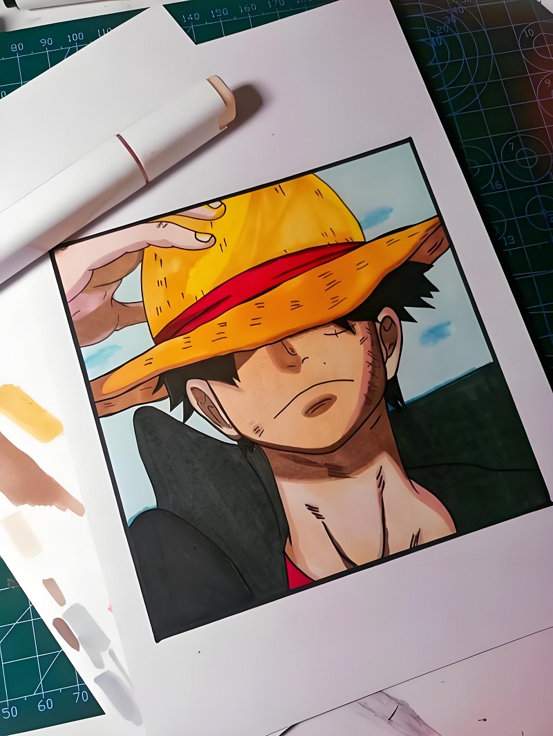 vẽ tranh luffy ​ 13