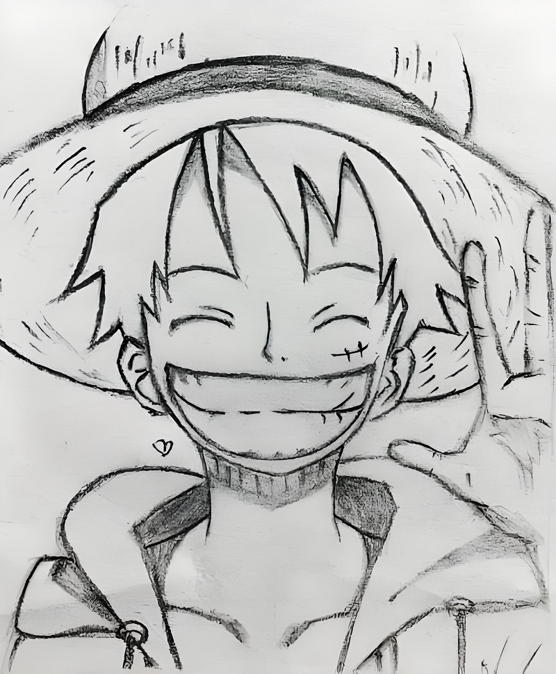 vẽ tranh luffy ​ 14