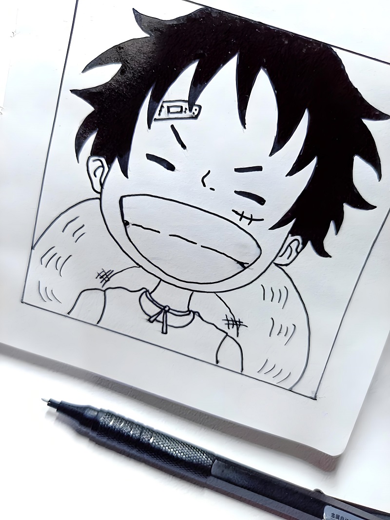vẽ tranh luffy ​ 18