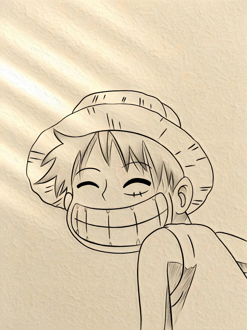 vẽ tranh luffy ​ 25