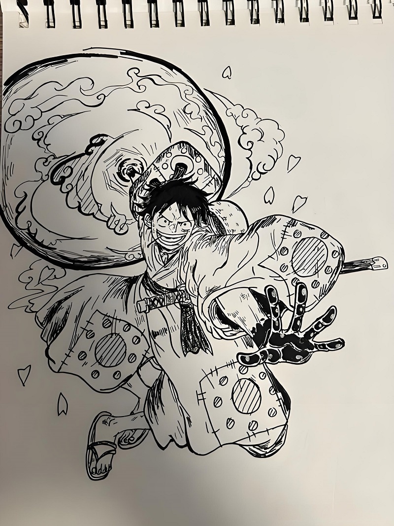 vẽ tranh luffy ​ 4