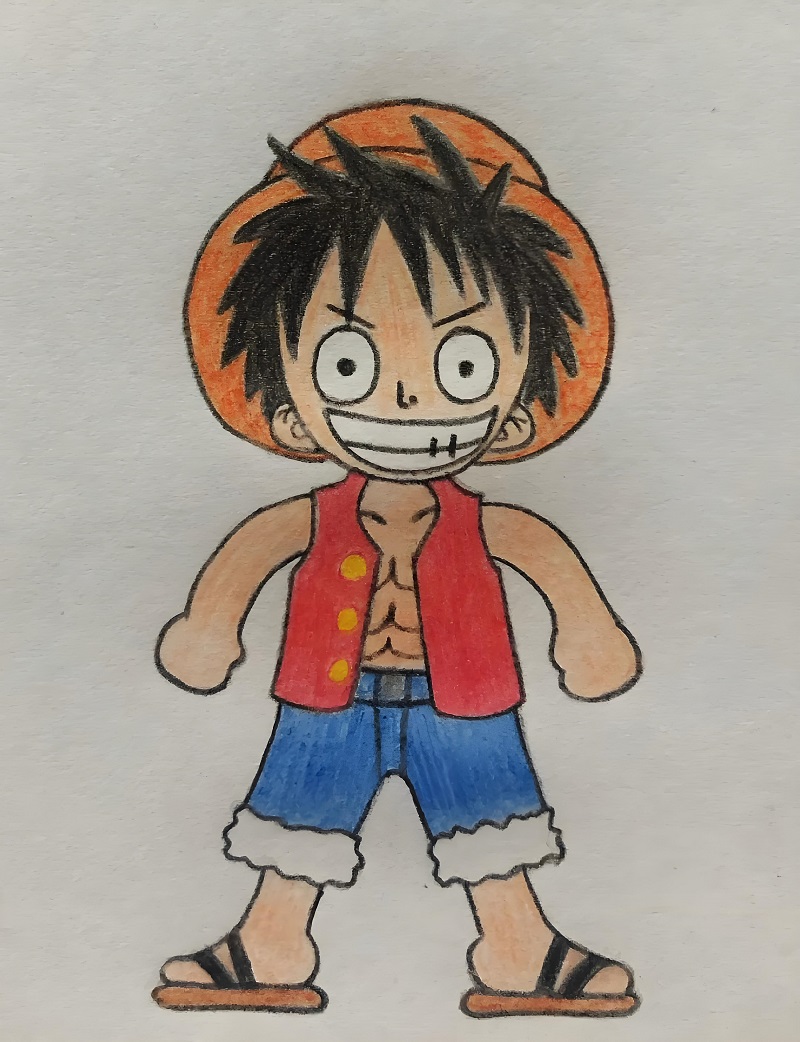 vẽ tranh luffy ​ 5