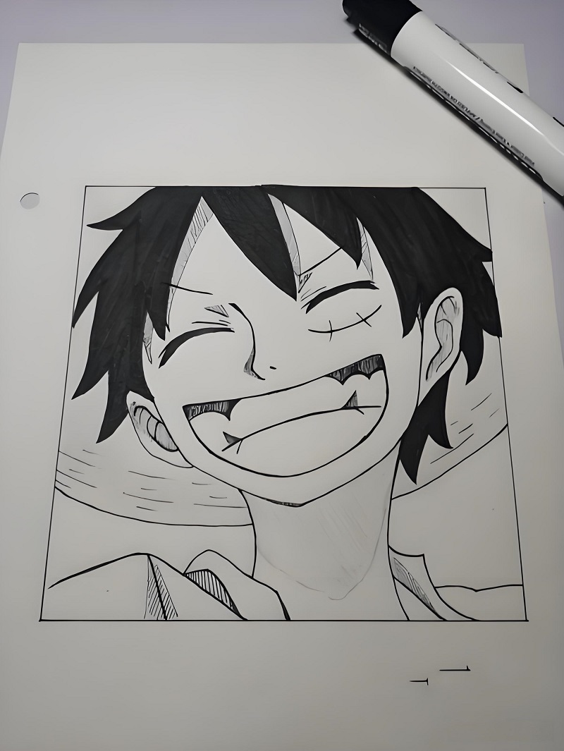 vẽ tranh luffy ​ 7