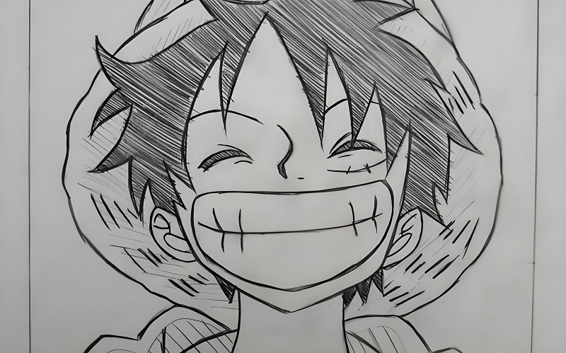 vẽ tranh luffy ​ 8