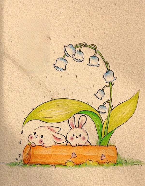 vẽ tranh mùa xuân đơn giản 10